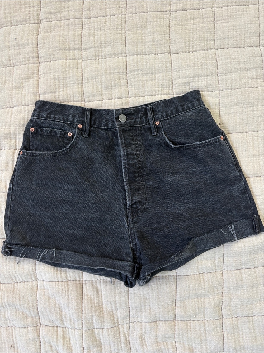 GRLFRND black jean shorts